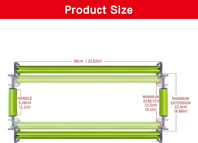 Couple Embroidery Art Embroidery Clip Frame Cross Stitch 4 Slot Presser Heavy Duty Embroidery Bandage Embroidery Frame Needlepoint Frame Embroidery Scroll Frame Embroidery Frames (Green)