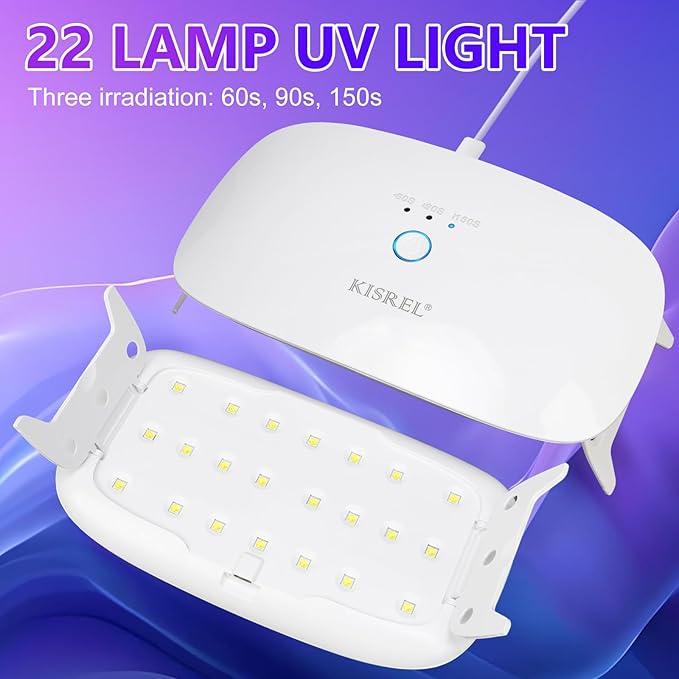 KISREL UV Resin Jewelry Making Kit - 500g Crystal Clear UV Resin and Jewelry Molds, Large UV Light with 22 Beads, Fast Curing for Keychains, Earring Making, DIY Craft Decorations