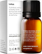 Gya Labs Lotus Essential Oil - 0.34 Fl Oz - for Hair, Skin, Diffuser, Aromatherapy & DIY Candle Making Scent