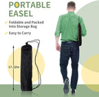 1 PCS White Easel Stand for Wedding Sign Stand, 65 Inch Adjustable Metal Easels for Display, Portable Folding Easel for Wedding, Display Show, Arts, Poster with Portable Bags