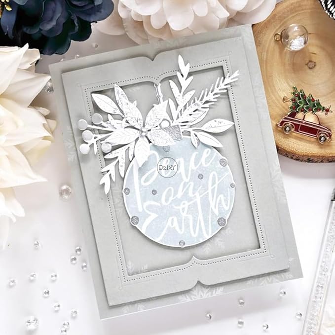 DzIxY Two Sizes of Square Border Metal Cutting Dies for Card Making Kit Embossing Paper Die Cuts Set Scrapbook Stencils Supplies Machine Templates