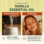 KUKKA Vanilla Essential Oils - 4 Fl Oz - for Hair, Skin, Diffuser, Aromatherapy & DIY Soap Making Scent