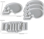 Skull Coaster Molds Spiral Wave Pillar Rotate Candle & Resin Mold - Resin Casting Silicone Molds for Home Decor & Candle Making Wave Spiral Mold