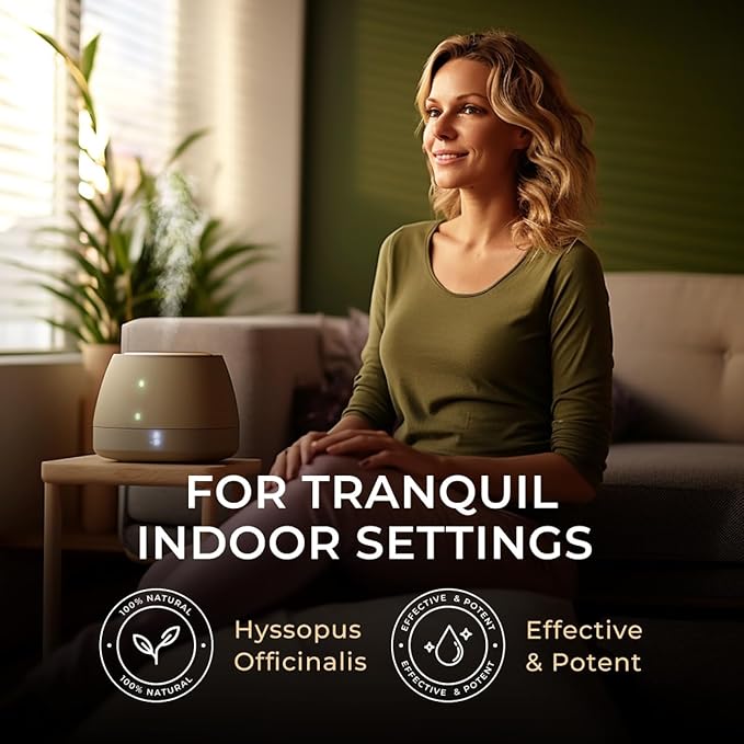 Gya Labs Hyssop Essential Oil - 0.34 Fl Oz - for Hair, Skin, Diffuser, Aromatherapy & DIY Candle Making Scent