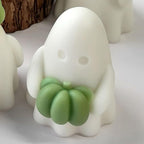 Pumpkin Ghost Cylinder Candle & Resin Mold - Resin Casting Silicone Molds for Home Decor & Candle Making Wave Spiral Mold