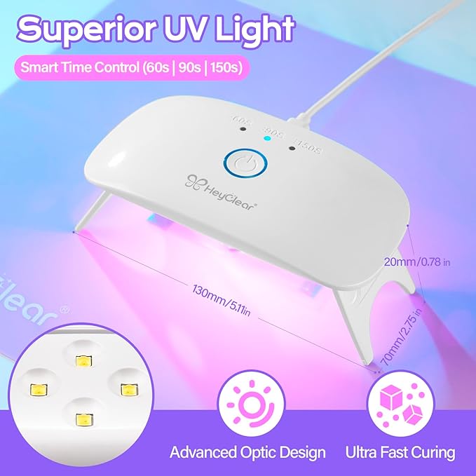 UV Resin Molds Jewelry Making Kit with UV Lamp and Casting Tools -300g Super Clear, Hard, Low Odor, Premixed and Fast Curing for Keychains, Earrings, DIY Craft Decorations