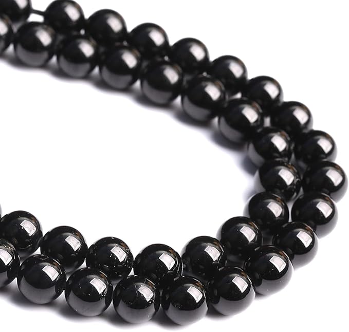 4MM 88PCS Natural Black Tourmaline Gemstone A Grade Beads for Jewelry Making DIY Bracelet Crystal 1 Strand