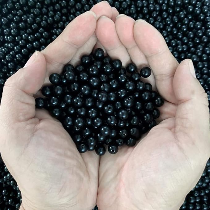 NCB Black Matte Onyx Beads 200pcs 8mm Round Gemstone Beads Spacer Charm Beads Natural Stone Loose Beads for Bracelet Necklace Jewelry Making 4mm 6mm 8mm 10mm (Matte Black Onyx, 8mm 200Beads)