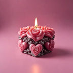 Rose Flower Heart Succulent Cylinder Molds Silicone Wave Spiral Candle Mold - Silicone Resin Casting Molds for Candle & Resin & Soap Craft Supplies