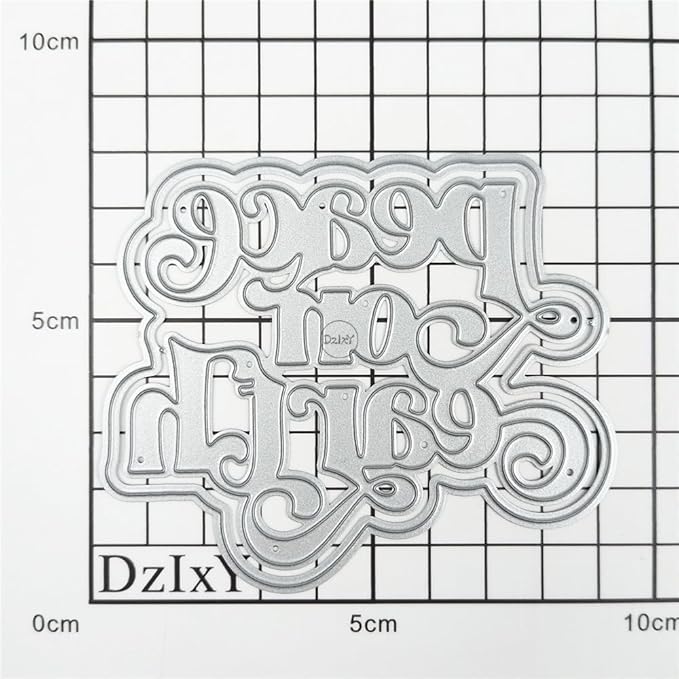 DzIxY Christmas Blessing Words Metal Cutting Dies for Card Making Kit Embossing Paper Die Cuts Scrapbook Machine Stencils Storage Pockets Supplies