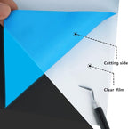 Glow in The Dark HTV Heat Transfer Vinyl Rolls - 12 Inches x 8 Feet HTV Vinyl, Luminous Iron on Vinyl for Silhouette Cameo - Easy to Cut & Weed for Heat Vinyl Design (8Ft, Z2-Glow Blue)