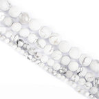 NCB Matte White Howlite Beads 200pcs 6mm Round Gemstone Beads Spacer Charm Beads Natural Stone Loose Beads for Bracelet Necklace Jewelry Making 4mm 6mm 8mm 10mm (Matte White Howlite, 6mm 200Beads)