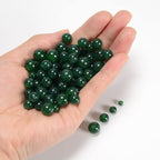NCB 8mm Original Green Agate Loose Semi Precious Beads Round Smooth Gemstones SpacerBeads for Jewelry Making 100PCS (8mm 100Beads, Green Agate)