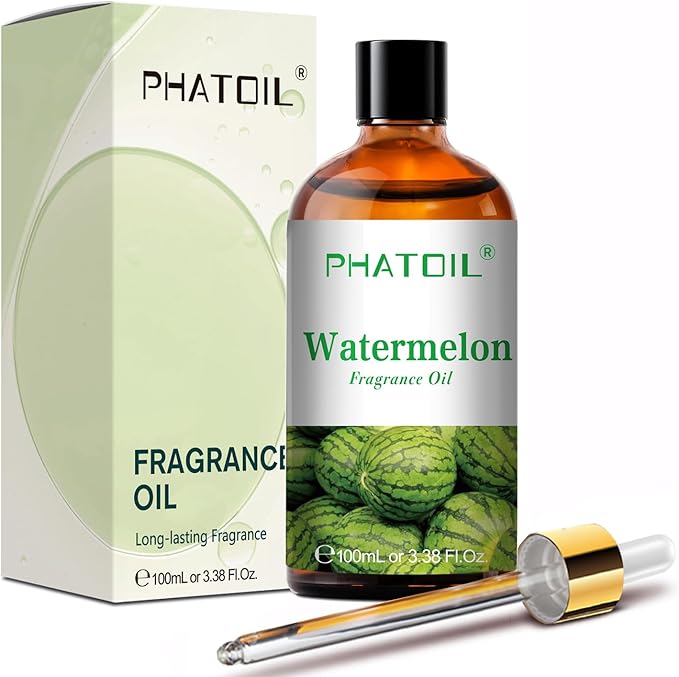 PHATOIL Watermelon Fragrance Oils for Aromatherapy, 3.38FL.OZ Diffuser Oils for Home, Perfect for Aromatherapy, Humidifiers, Yoga, DIY Candle and Soap Making - 100ml