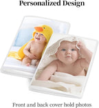 Vienrose Small Photo Album 3-Pack 5 x 7 Photo Book Album, Each Picture Book Holds 52 Photos Mini Photo Book with Customizable Cover, Postcard Album, Baby Photo Albums (Transparent)