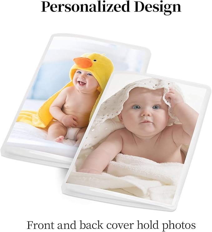 Vienrose Small Photo Album 3-Pack 5 x 7 Photo Book Album, Each Picture Book Holds 52 Photos Mini Photo Book with Customizable Cover, Postcard Album, Baby Photo Albums (Transparent)