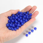 NCB 8mm Original Blue Agate Loose Semi Precious Beads Round Smooth Gemstones SpacerBeads for Jewelry Making 100PCS (8mm 100Beads, Blue Agate)