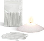 Pearled Candle Cotton Wicks 50-Pack for Sand Candles Making - 2Inch Metal-Free and Lead-Free Refill Sand Wax Wick for Candle Making DIY (White)