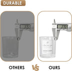 CONNOO 15 Pack 7 OZ Clear Candle Jars with Bamboo Lids, Thick Glass Empty Jars for Making Candles - Dishwasher Safe, in Bulk.