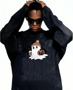 Halloween Ghost Iron on Patches Pumpkin Chenille Embroidery Sew on Stickers Applique for DIY Crafts T Shirt Clothing Jackets Backpacks Jeans Party Decorations Accessories