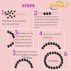 1200PCS Glass Beads 6mm Handcrafted Crystal Smooth Loose Beads Bracelet Making Kit Healing Chakra Beads for DIY Jewelry Making Bracelets & Crafts #30721 GB21-MIXED