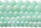 120PCS 6MM Natural Stone Amazonite Chalcedony Loose Beads for Jewelry Making DIY Bracelet Necklace 2 Strands