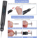 Customized USB Rechargeable Customized Engraving Pen with 37 Bits,Cordless Portable Tool for Metal Wood Glass and Plastic Electric Engraving Pen Kit Engraving Tool for Beginner (Black)