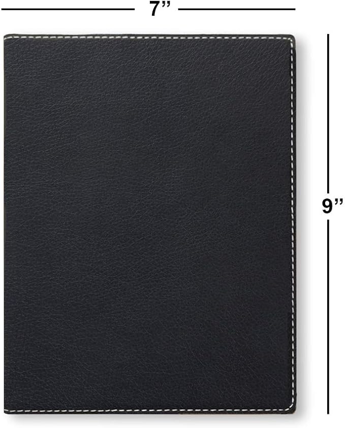 Small 7" X 9" Portfolio Notepad, Lineman, Personalized Engraving Included (Black with Silver)