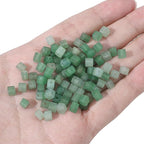 Natural Green Aventurine Square Stone Beads 4x4mm 85pcs Cube Loose Semi Gemstone Beads for Jewelry Making Design