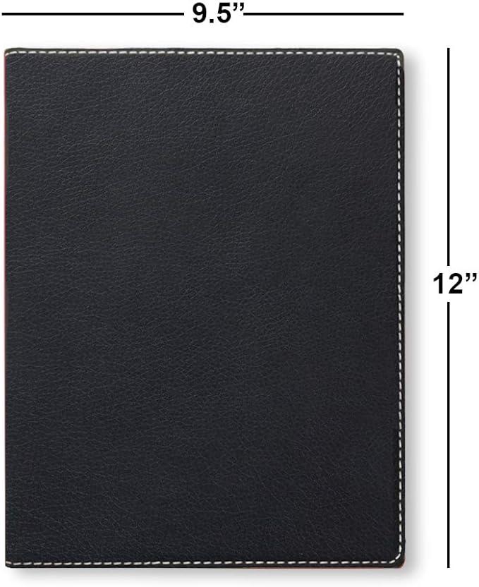LaserGram Portfolio Notepad, Lineman, Personalized Engraving Included (Black with Silver) Large 9.5" X 12