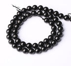90pcs 4mm AAAA Natural Black Tourmaline Gemstone Beads Round Loose Beads for Jewelry Making DIY Bracelet Necklace(Black Tourmaline, 4mm)