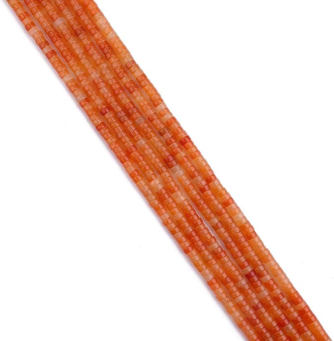 Natural Red Agate Spacer Beads Caps Loose Semi Gemstone for Beading Jewelry Making 4mmx2mm 38cm