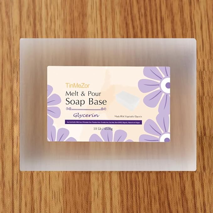 10 lb clear glycerin soap base, Natural Organic oil, Melt and Pour for Soap Making