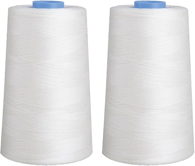 Connecting Threads Essential Cotton Thread 5000 Yard Cone Set of 2 (White)