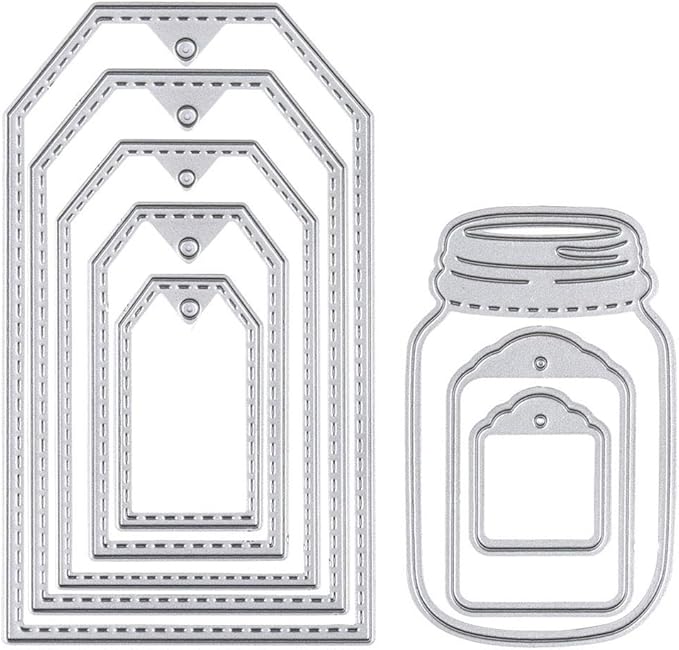 Bookmark Metal Cutting Dies, Bottles Frame Carbon Steel Note Embossing Stencils for DIY Scrapbooking Photo Album Decorative DIY Paper Cards Making Gift, Classic Style Metallic Die Cut