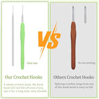 0.75 mm Crochet Hook, Ergonomic Handle for Arthritic Hands, Extra Long  Knitting Needles for Beginners and Crocheting Yarn (0.75 mm)