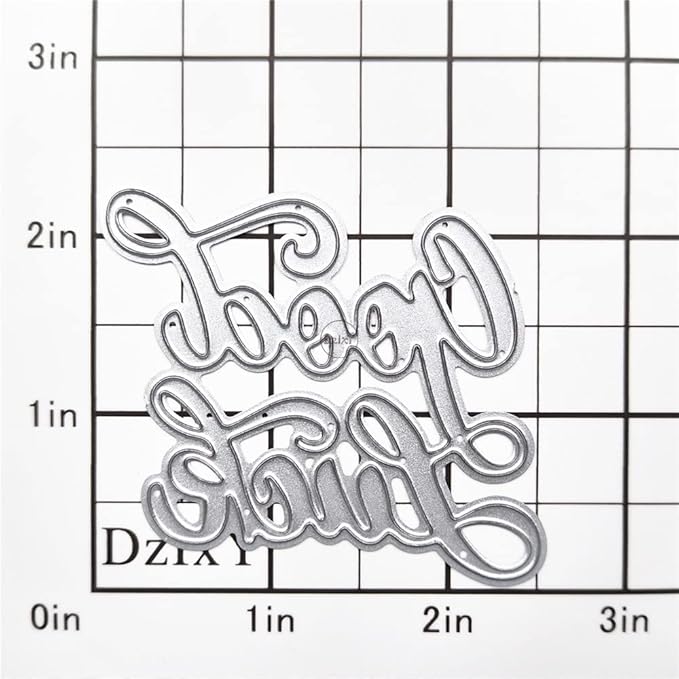 DzIxY Word Good Luck Metal Cutting Dies for Card Making Kit Embossing Paper Die Cuts Scrapbook Machine Stencils Storage Pockets Supplies
