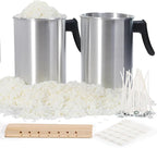 Soy Wax for Candle Making, 5 lb Soy Flakes, Paraffin-Free, Beeswax-Free, with 2X 101oz Wax Melting Pot, Candle Wicks, Wick Stickers, Centering Device