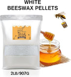 Beeswax Pellets 10LB, Organic White Bees Wax for DIY Candles, Beeswax for Candle Making, Skin, Body, Face, and Hair Care, Lotions, DIY Creams, Lip Balm and Soap Making Supplies