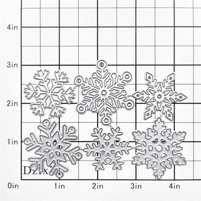 DzIxY Christmas Hollow Snowflake Metal Cutting Dies for Card Making Kit Embossing Paper Die Cuts Scrapbook Machine Stencils Storage Pockets Supplies