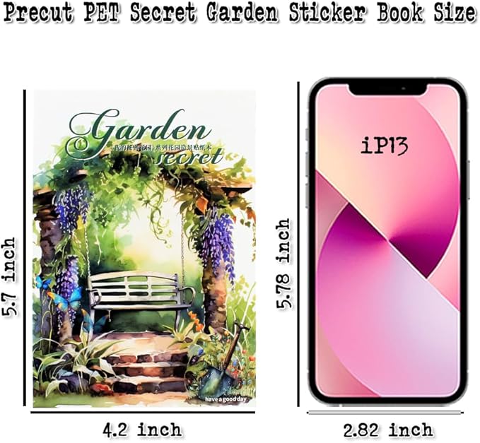 Transparent Garden Flower Stickers for Scrapbooking, 20 Sheets Precut PET Journal Stickers Book for Journaling Supplies, Card Making, Junk Journal, Scrap Book, Bujo, DIY Crafts Arts