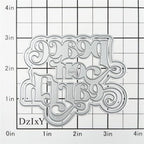 DzIxY Christmas Blessing Words Metal Cutting Dies for Card Making Kit Embossing Paper Die Cuts Scrapbook Machine Stencils Storage Pockets Supplies