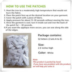 2.9 inch Iron on Letter Patches 52 Pieces, A-Z Embroidered Alphabet Patches for Clothing Jackets Hats Backpacks Jeans White