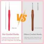 1.25 mm Crochet Hook, Ergonomic Handle for Arthritic Hands, Extra Long  Knitting Needles for Beginners and Crocheting Yarn (1.25 mm)