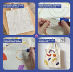 EMELINE'S HOME Punch Needle Kit - Punch Needle Kits Adults Beginner - DIY Punch Stitching Tote Bag