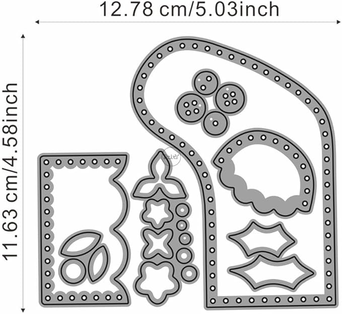 DzIxY Christmas Patchwork Socks Flowers Metal Cutting Dies for Card Making Kit Embossing Paper Die Cuts Set Scrapbook Stencils Supplies Machine Templates