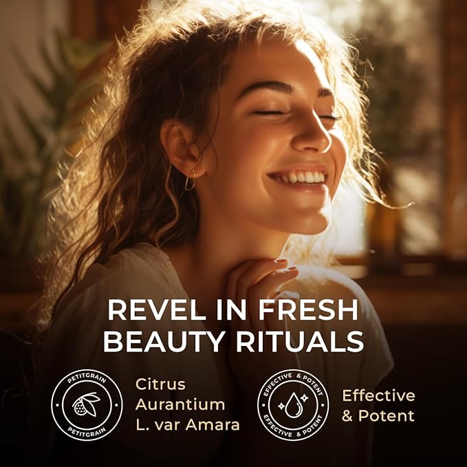 Gya Labs Petitgrain Essential Oil - 0.34 Fl Oz - for Hair, Skin, Diffuser, Aromatherapy & DIY Candle Making Scent