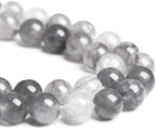 12MM 32PCS Natural Stone Cloudy Quartz Crystal Beads for Jewelry Making DIY Bracelet 1 Strand