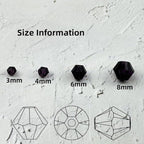 100pcs 8mm Bicone Glass Crystal Beads for Jewelry Making, Faceted Bicone Glass Spacer Beads for Bracelet Earring Necklace DIY Craft(Violet)