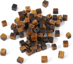 Natural Yellow Tiger Eye Square Stone Beads 4x4mm 85pcs Cube Loose Semi Gemstone Beads for Jewelry Making Design
